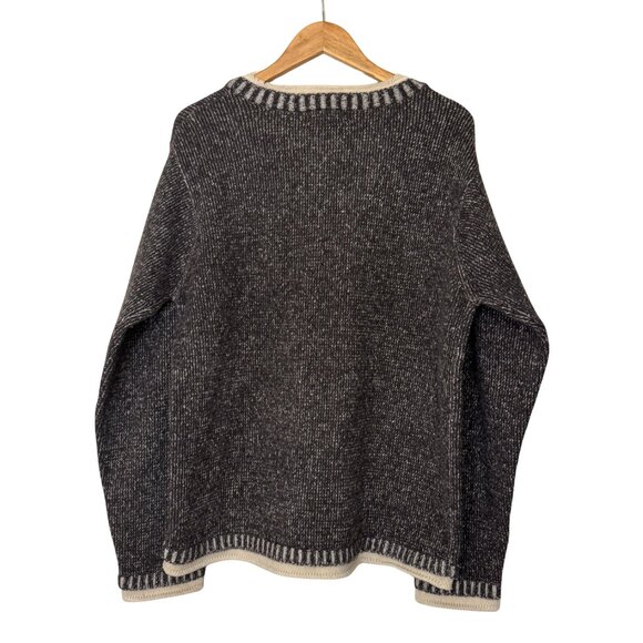 Vintage DKNY Charcoal Grey Wool Sweater, Cabincore Aesthetic Knit, Minimalist - Picture 6 of 6